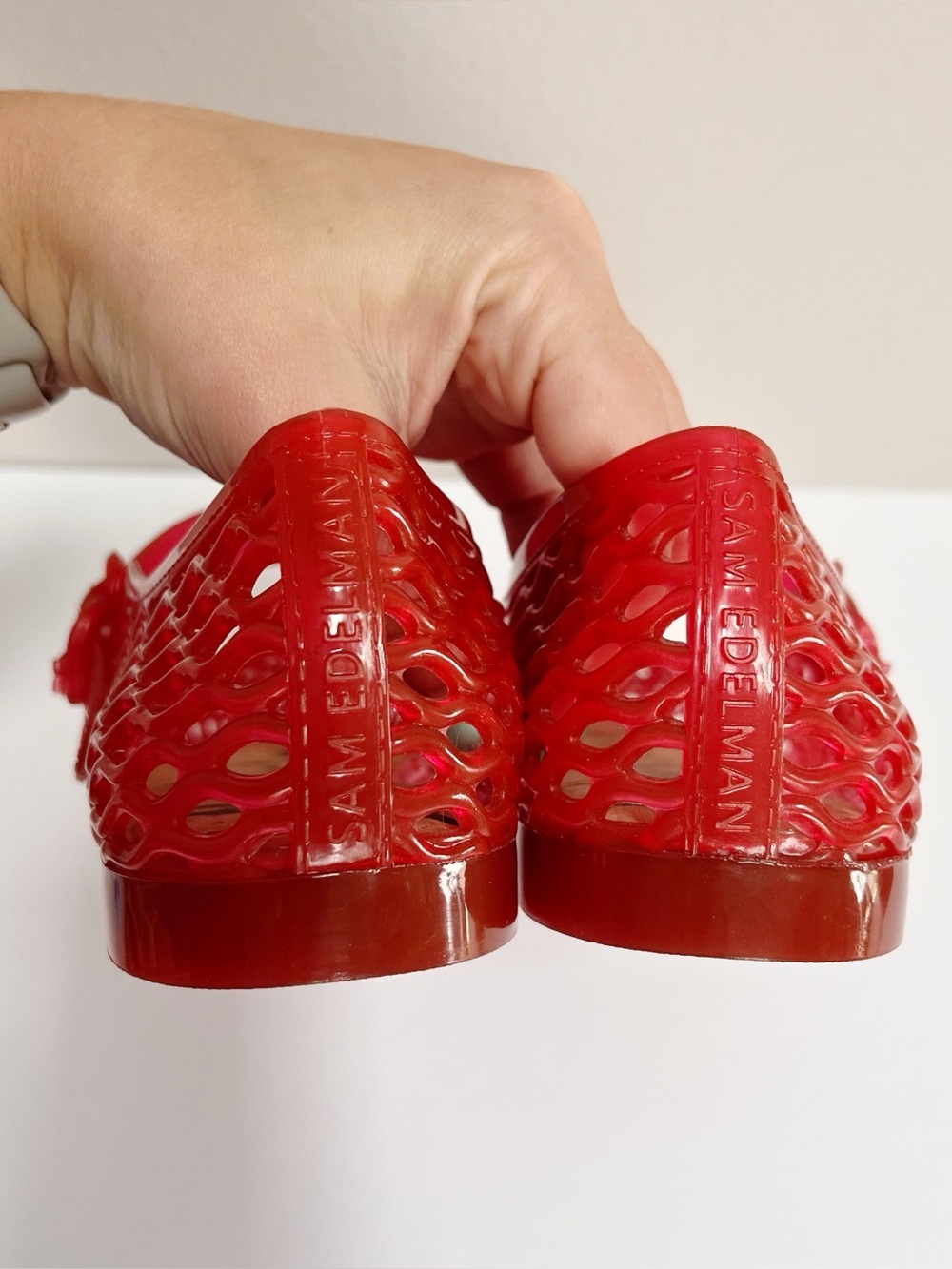 Sam Edelman NWOB Michaela Jelly Mary Jane Flat Shoes Size 10 Retro 90s Y2K - Picture 10 of 14